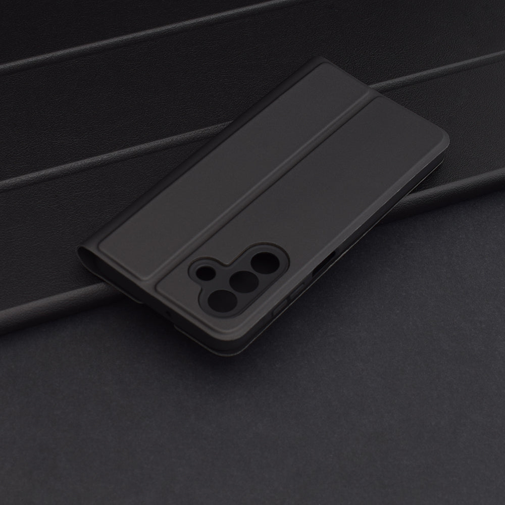 Deksel til Samsung Galaxy A26 A266, Techsuit, Magskin Book, Svart