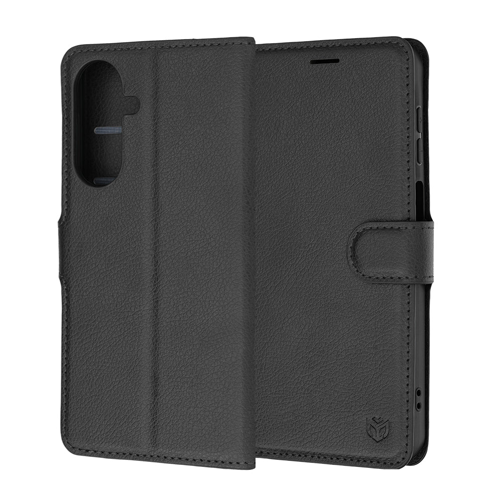 Deksel for Samsung Galaxy A27 5G, Techsuit, Leather Folio, Svart