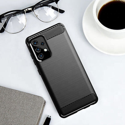 Deksel til Samsung Galaxy A32 5G A326, Techsuit, Karbon, Svart