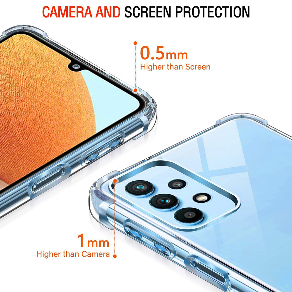Deksel for Samsung Galaxy A32 A325, Techsuit, Støtsikker Klar, Transparent