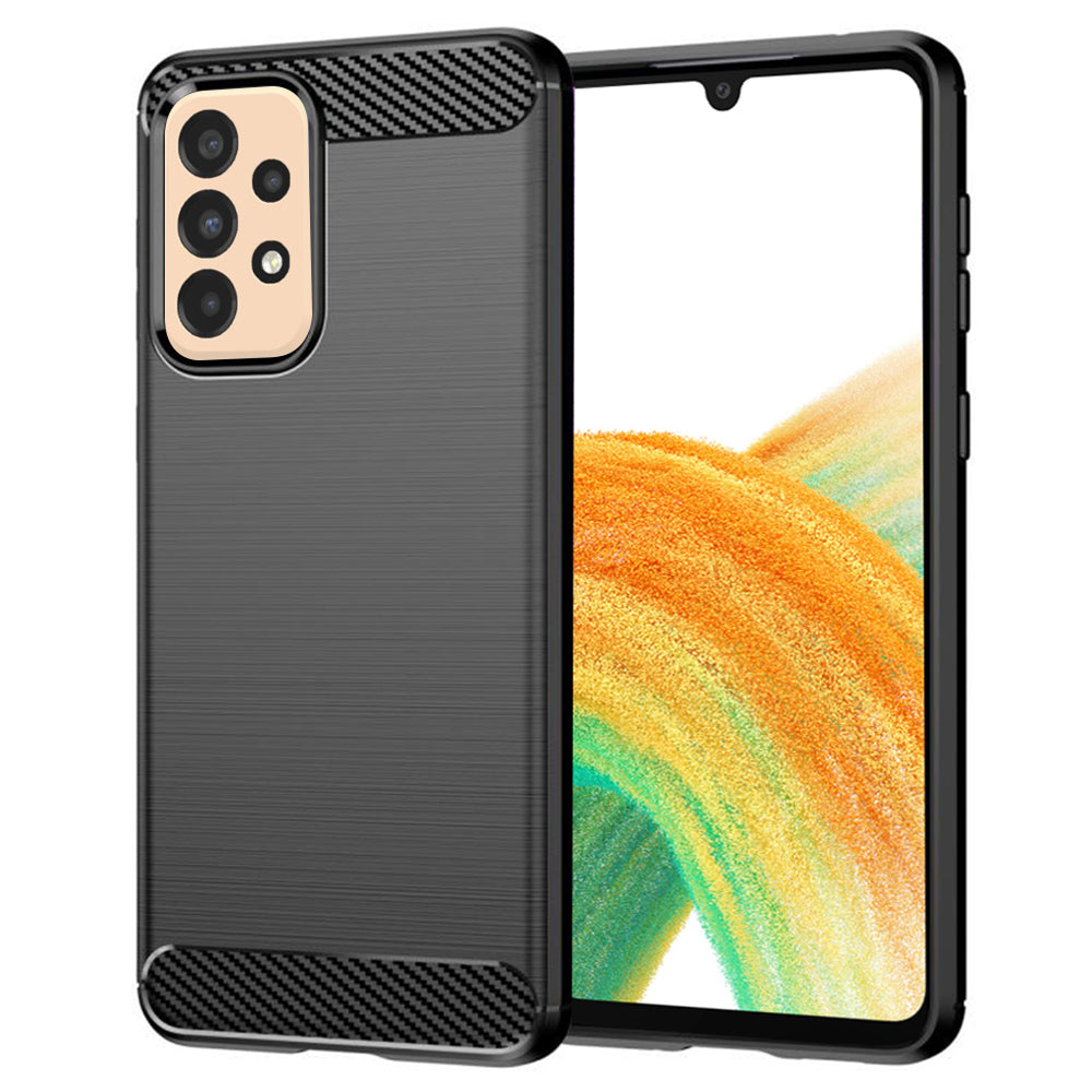 Deksel til Samsung Galaxy A33 5G A336, Techsuit, Karbon, Svart