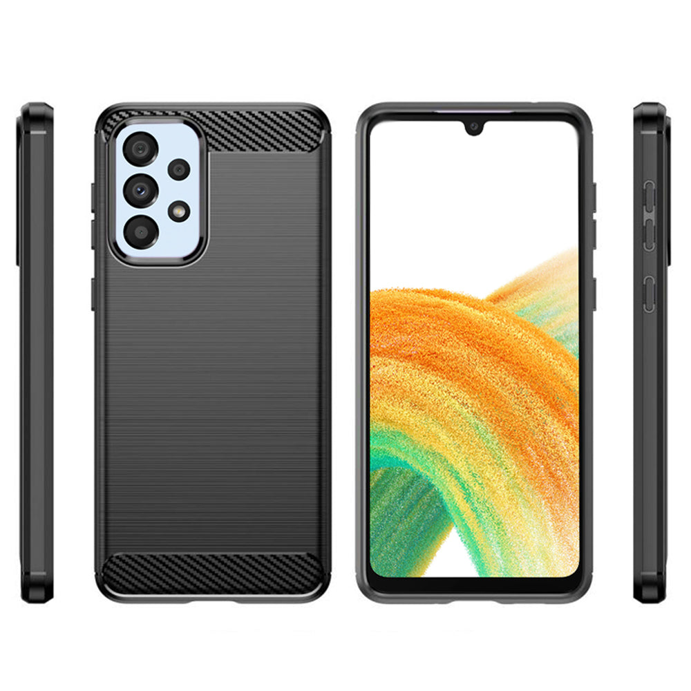 Deksel til Samsung Galaxy A33 5G A336, Techsuit, Karbon, Svart
