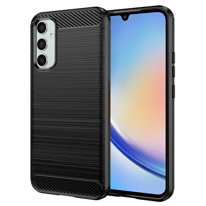 Deksel for Samsung Galaxy A34 A346, Techsuit, Karbon, Svart
