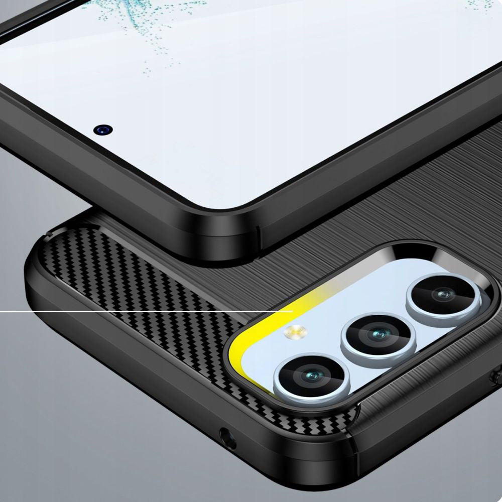 Deksel for Samsung Galaxy A34 A346, Techsuit, Karbon, Svart