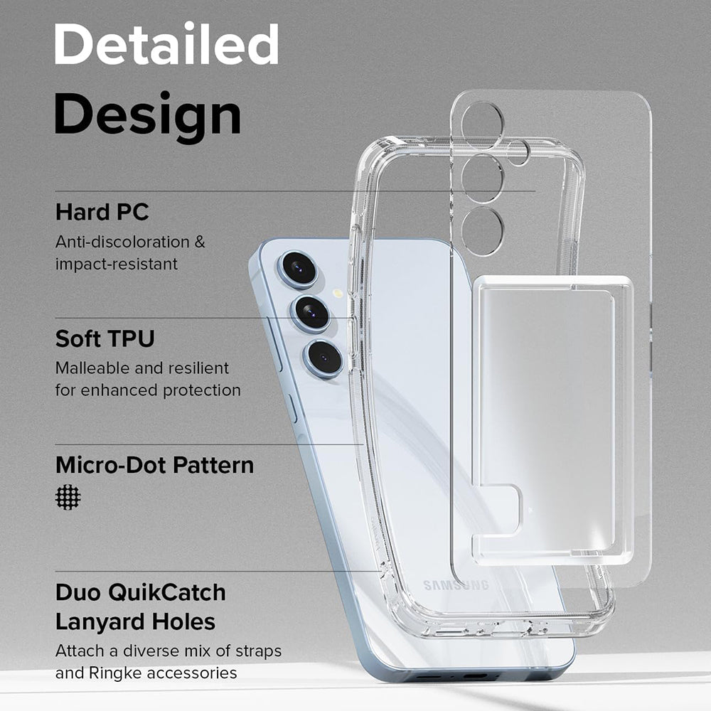 Deksel til Samsung Galaxy A35 5G A356, Ringke, Fusion Card, Transparent