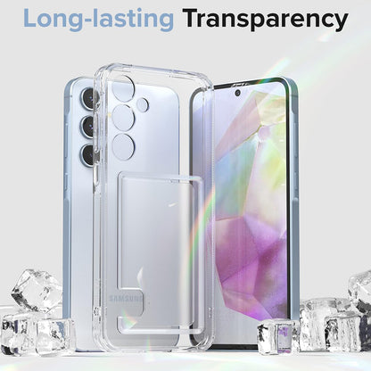 Deksel til Samsung Galaxy A35 5G A356, Ringke, Fusion Card, Transparent