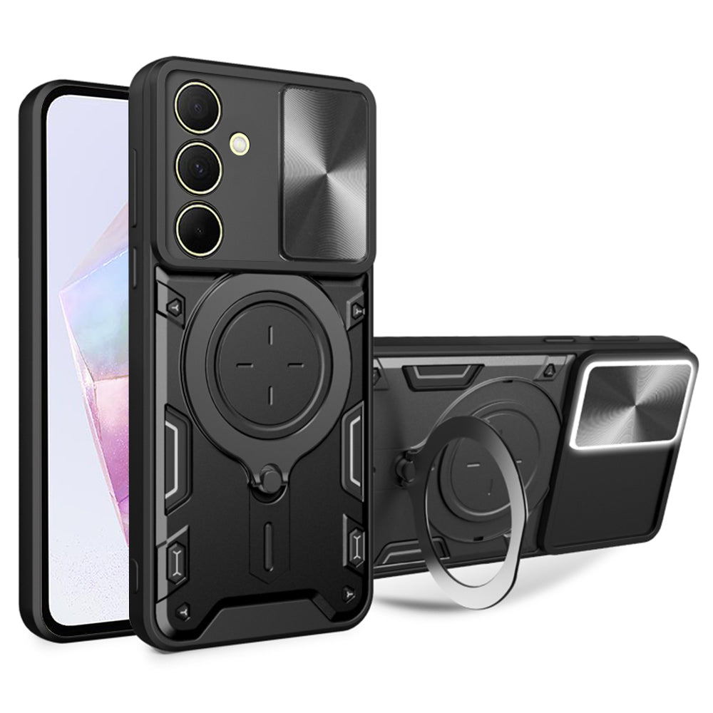 Deksel for Samsung Galaxy A35 5G A356, Techsuit, CamGuard Pro, Svart