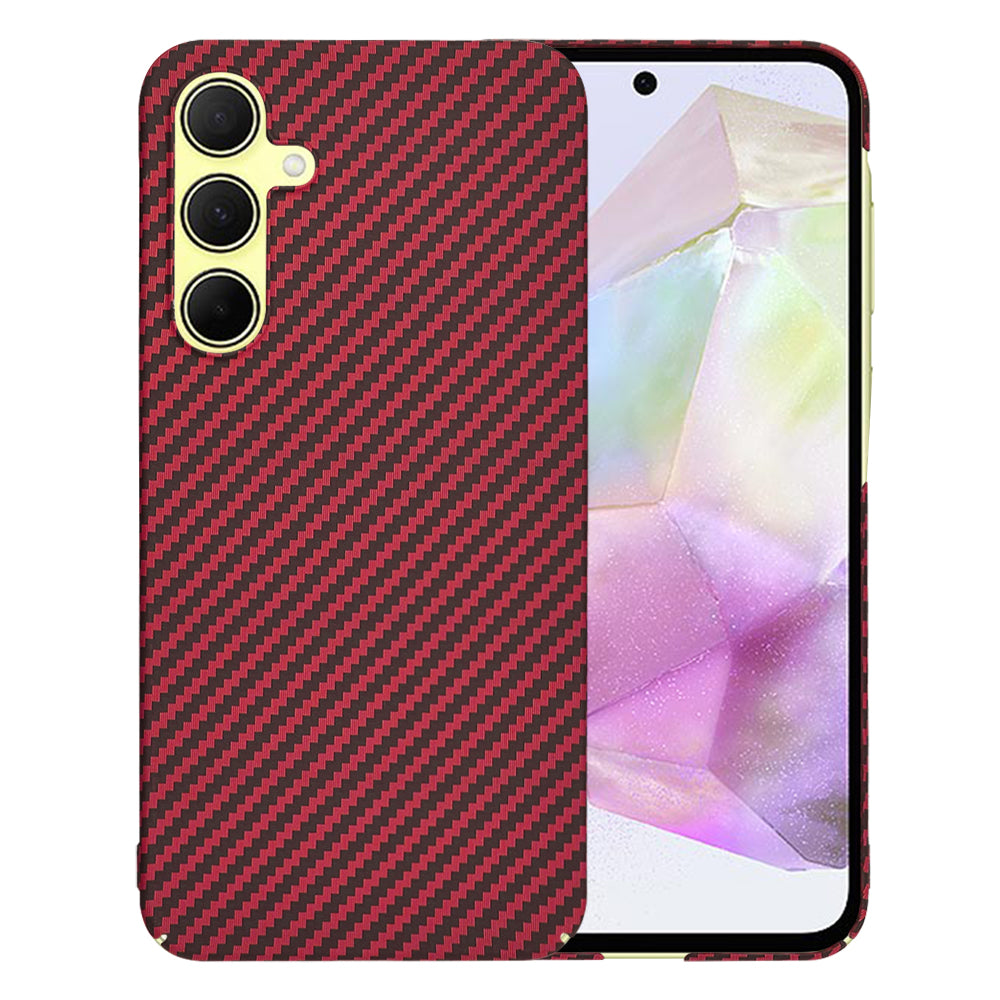Deksel til Samsung Galaxy A35 5G A356, Techsuit, Carbonite FiberShell, Rød