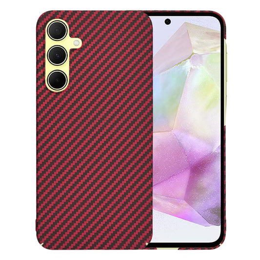 Deksel til Samsung Galaxy A35 5G A356, Techsuit, Carbonite FiberShell, Rød