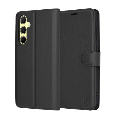 Deksel for Samsung Galaxy A35 5G A356, Techsuit, Leather Folio, Svart