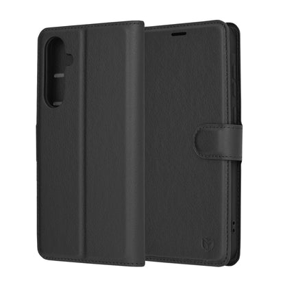 Deksel for Samsung Galaxy A35 5G A356, Techsuit, Leather Folio, Svart