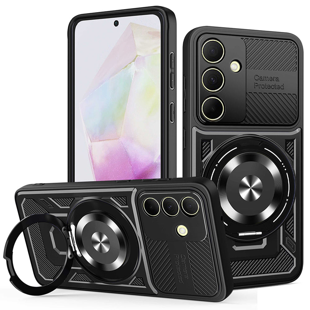 Deksel for Samsung Galaxy A35 5G A356, Techsuit, RuggedCam, Svart