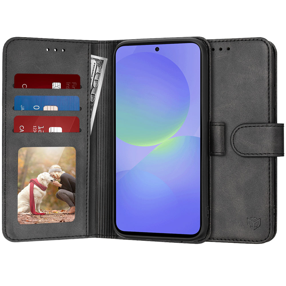 Deksel til Samsung Galaxy A36 A366, Techsuit, Diary Book, Svart
