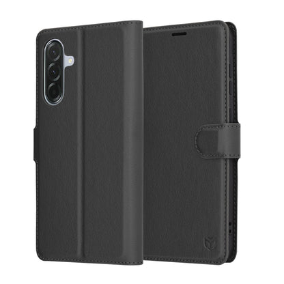 Deksel for Samsung Galaxy A36 A366, Techsuit, Leather Folio, Svart