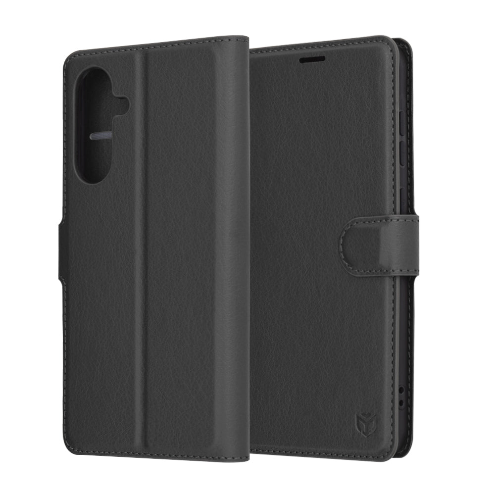 Deksel for Samsung Galaxy A36 A366, Techsuit, Leather Folio, Svart