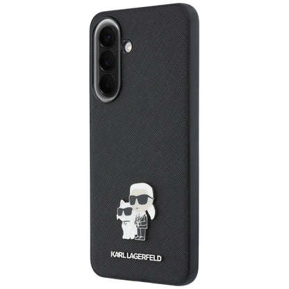 Deksel til Samsung Galaxy A37 5G, Karl Lagerfeld, Saffiano Karl & Choupette Metal, Svart