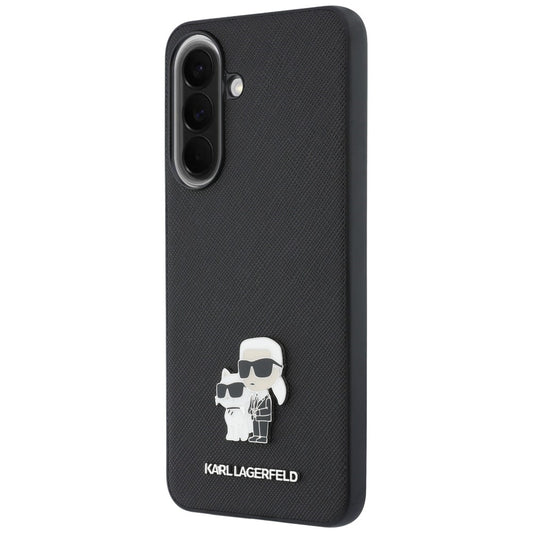 Deksel til Samsung Galaxy A37 5G, Karl Lagerfeld, Saffiano Karl & Choupette Metal, Svart