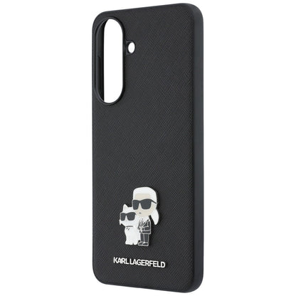 Deksel til Samsung Galaxy A37 5G, Karl Lagerfeld, Saffiano Karl & Choupette Metal, Svart