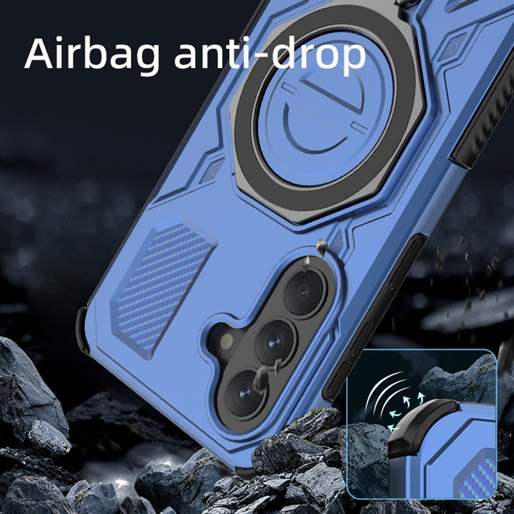 Deksel for Samsung Galaxy A37 5G, Techsuit, Carbon Shield Pro, Blå