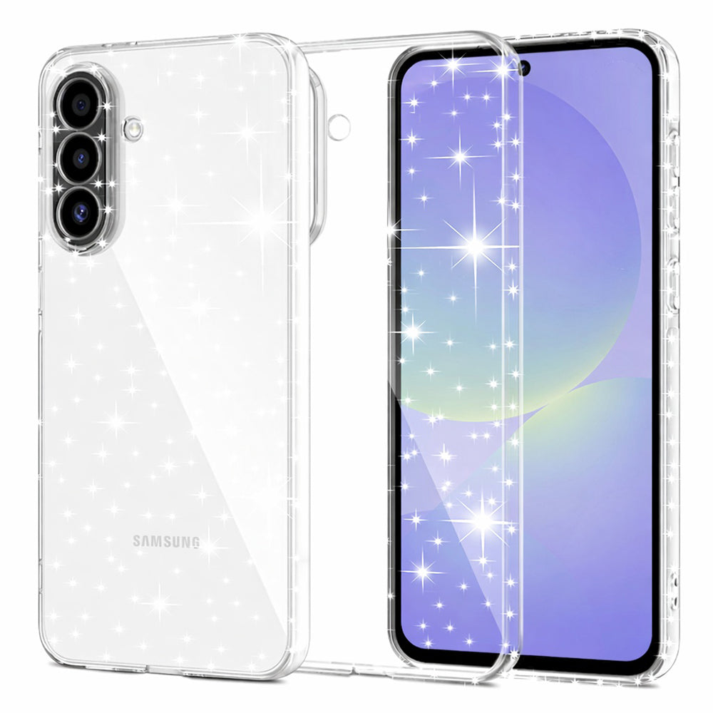 Deksel for Samsung Galaxy A37 5G, Techsuit, SparkleSkin, Gjennomsiktig