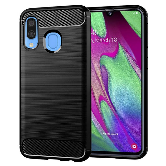 Deksel for Samsung Galaxy A40 A405, Techsuit, Karbon, Svart