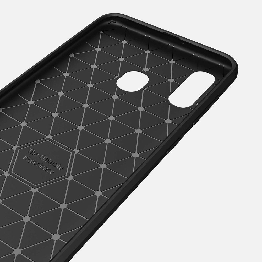 Deksel for Samsung Galaxy A40 A405, Techsuit, Karbon, Svart