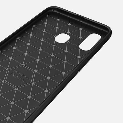 Deksel for Samsung Galaxy A40 A405, Techsuit, Karbon, Svart