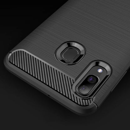 Deksel for Samsung Galaxy A40 A405, Techsuit, Karbon, Svart