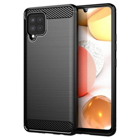 Deksel til Samsung Galaxy A42 5G A426, Techsuit, Karbon, Svart
