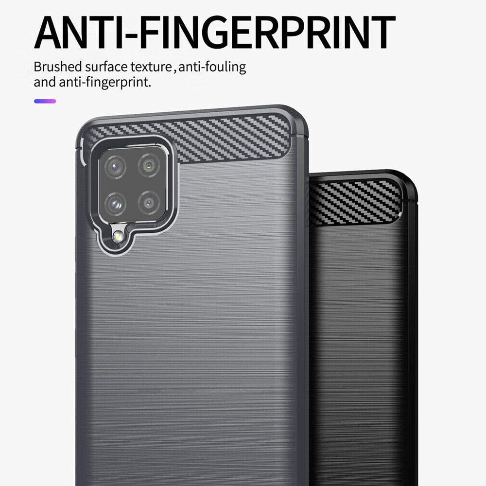 Deksel til Samsung Galaxy A42 5G A426, Techsuit, Karbon, Svart
