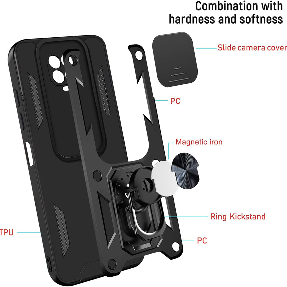 Deksel for Samsung Galaxy A50s A507 / A30s A307 / A50 A505, Techsuit, CamShield, Svart