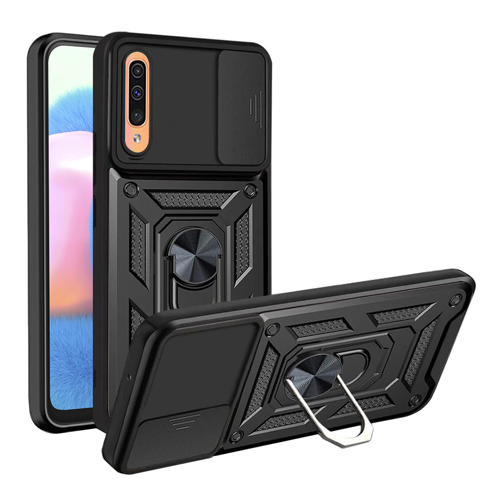 Deksel for Samsung Galaxy A50s A507 / A30s A307 / A50 A505, Techsuit, CamShield, Svart