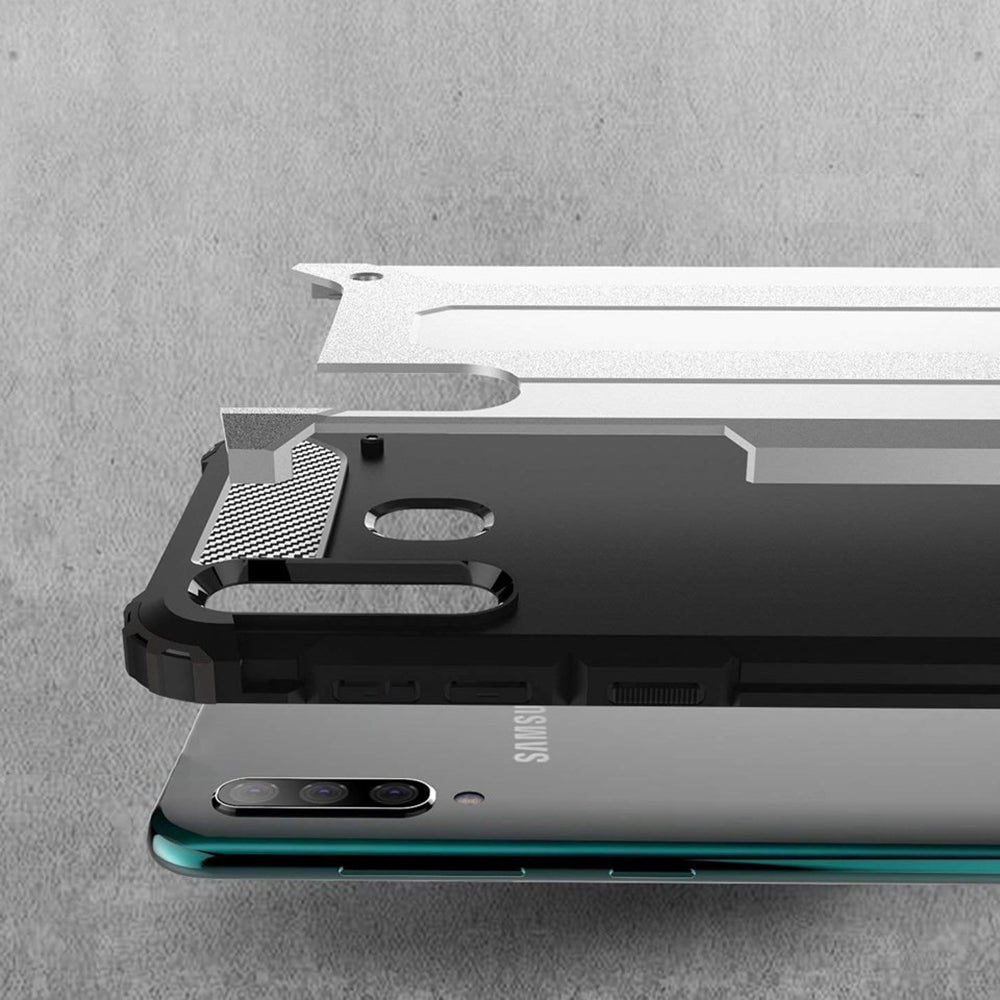 Deksel for Samsung Galaxy A50s A507 / A30s A307 / A50 A505, Techsuit, Hybrid Armor, Svart