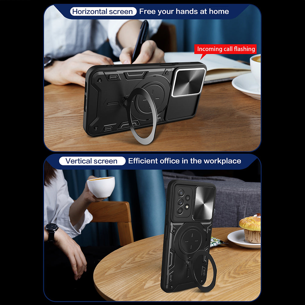 Deksel for Samsung Galaxy A52s 5G A528 / A52 5G A526 / A52 A525, Techsuit, CamGuard Pro, Svart