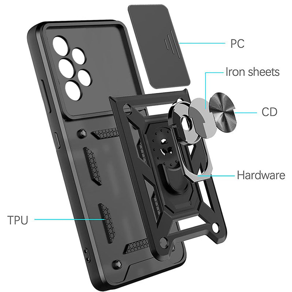 Deksel for Samsung Galaxy A52s 5G A528 / A52 5G A526 / A52 A525, Techsuit, CamShield, Grønn