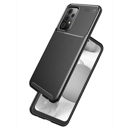 Deksel for Samsung Galaxy A52s 5G A528 / A52 5G A526 / A52 A525, Techsuit, Karbonfiber, Svart