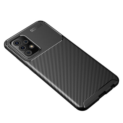 Deksel for Samsung Galaxy A52s 5G A528 / A52 5G A526 / A52 A525, Techsuit, Karbonfiber, Svart