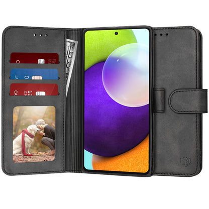 Deksel for Samsung Galaxy A52s 5G A528 / A52 5G A526 / A52 A525, Techsuit, Diary Book, Svart