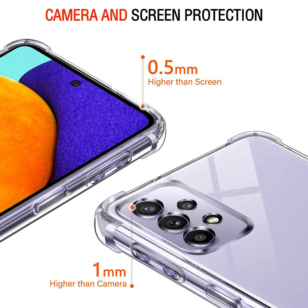 Deksel til Samsung Galaxy A52s 5G A528 / A52 5G A526 / A52 A525, Techsuit, Støtsikkert klart, Transparent