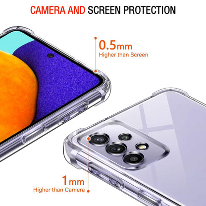Deksel til Samsung Galaxy A52s 5G A528 / A52 5G A526 / A52 A525, Techsuit, Støtsikkert klart, Transparent