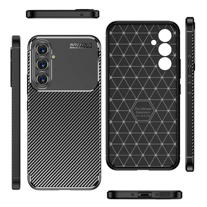 Deksel til Samsung Galaxy A54 A546, Techsuit, CarbonFiber, Svart