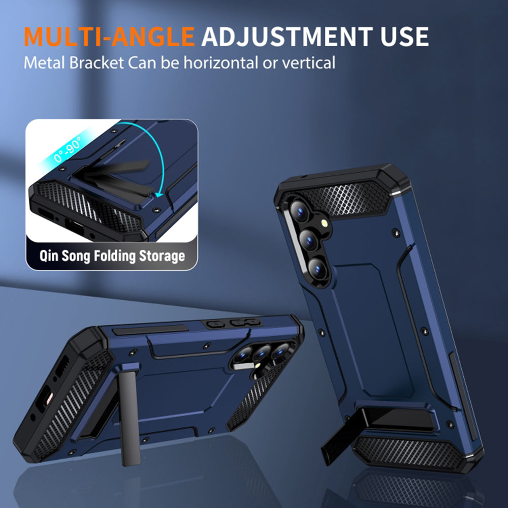 Deksel for Samsung Galaxy A54 A546, Techsuit, Hybrid Armor Kickstand, Blå