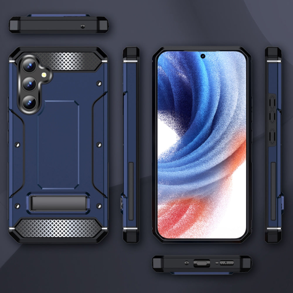 Deksel for Samsung Galaxy A54 A546, Techsuit, Hybrid Armor Kickstand, Blå