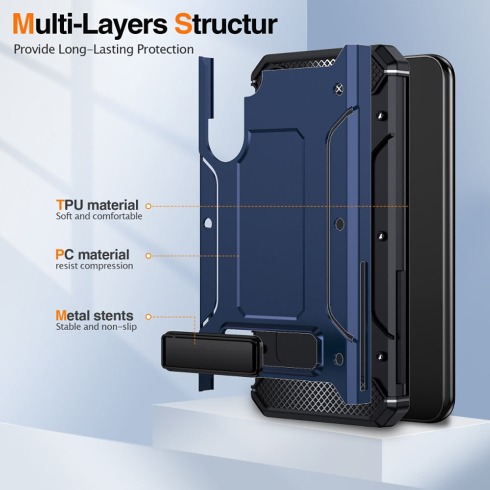 Deksel for Samsung Galaxy A54 A546, Techsuit, Hybrid Armor Kickstand, Blå