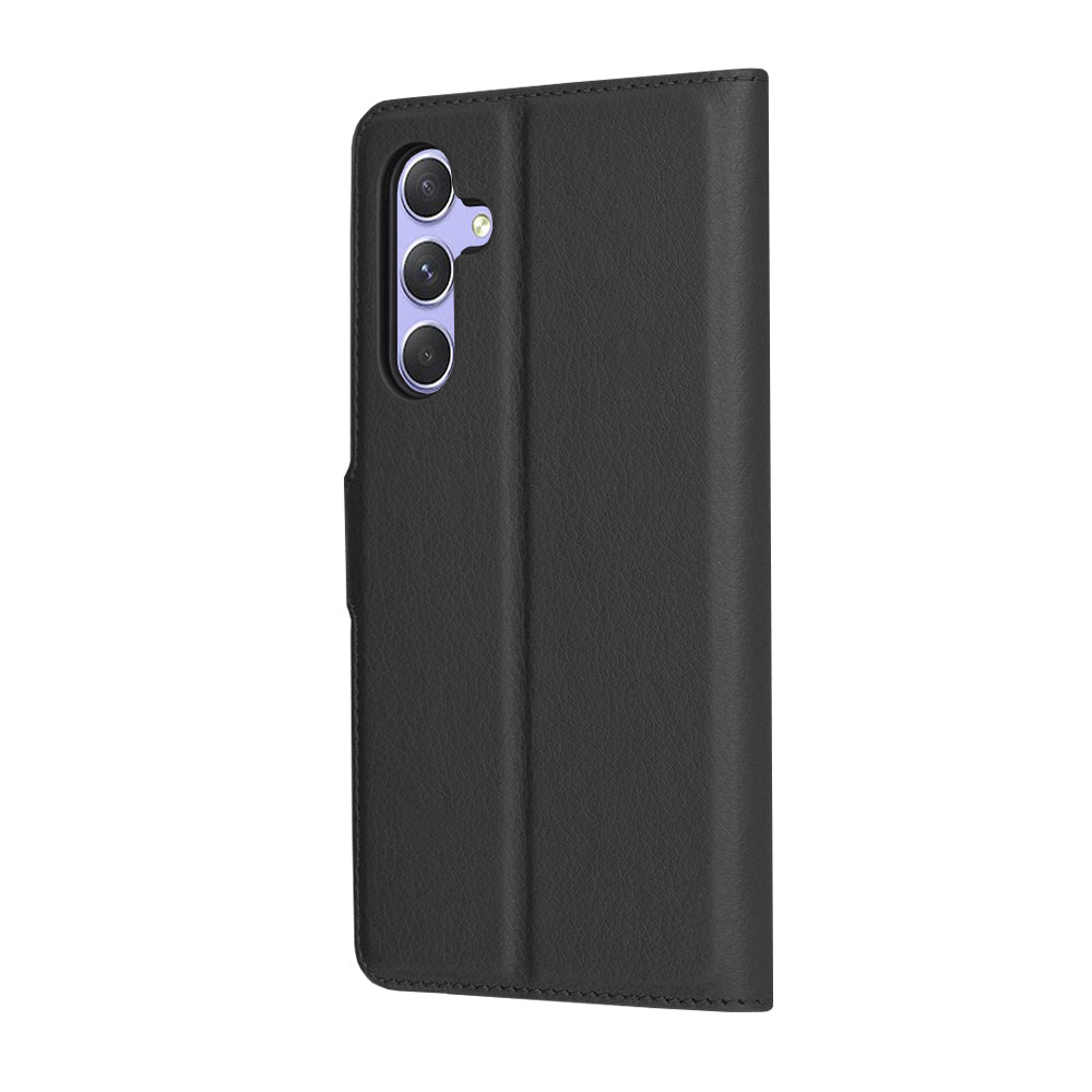 Deksel for Samsung Galaxy A54 A546, Techsuit, Leather Folio, Svart