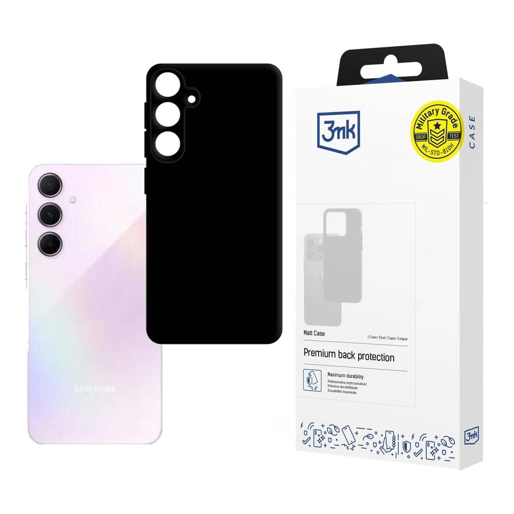 Deksel for Samsung Galaxy A55 5G A556, 3MK, Matt svart