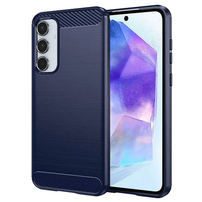 Deksel til Samsung Galaxy A55 5G A556, Techsuit, Karbon, Blå