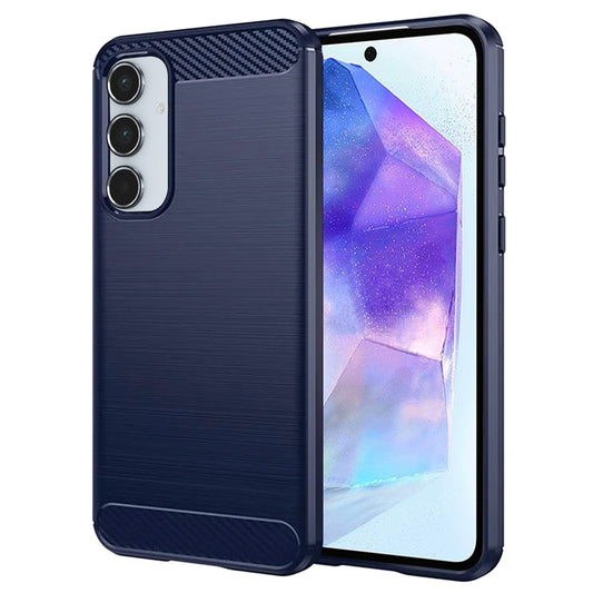 Deksel til Samsung Galaxy A55 5G A556, Techsuit, Karbon, Blå