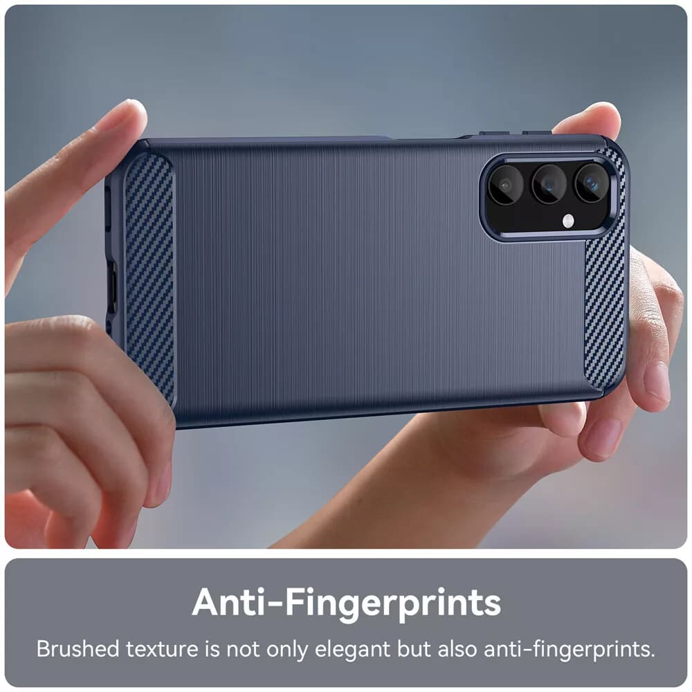 Deksel til Samsung Galaxy A55 5G A556, Techsuit, Karbon, Blå