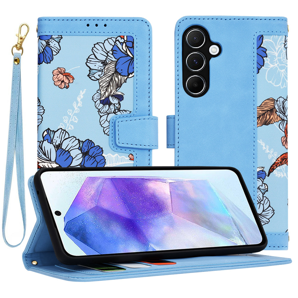 Deksel til Samsung Galaxy A55 5G A556, Techsuit, FlipCraft, Blå